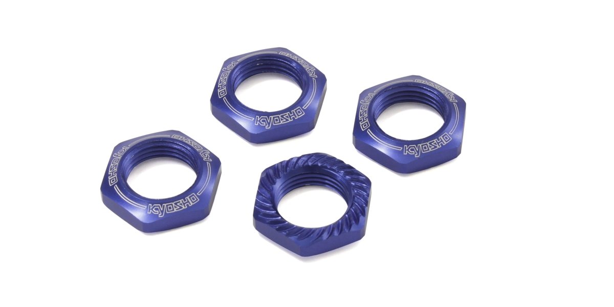 IFW472BL Wheel Nut (Blue/4pcs/for Serration) IFW472BL  - KYOSHO RC